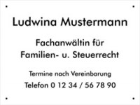 Schriftmuster Schild Futura